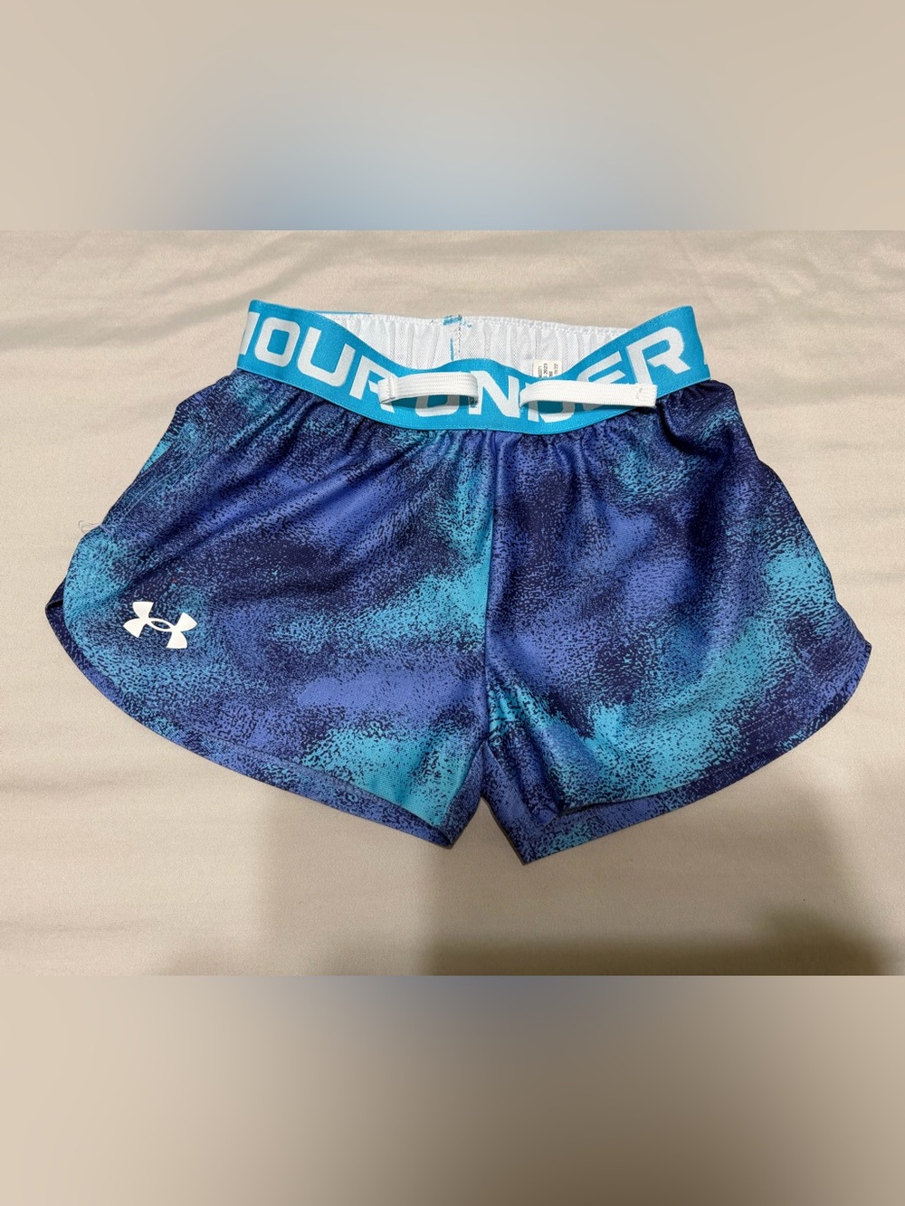 Under Armour Blue Teal Speckled Girls' Athletic Shorts